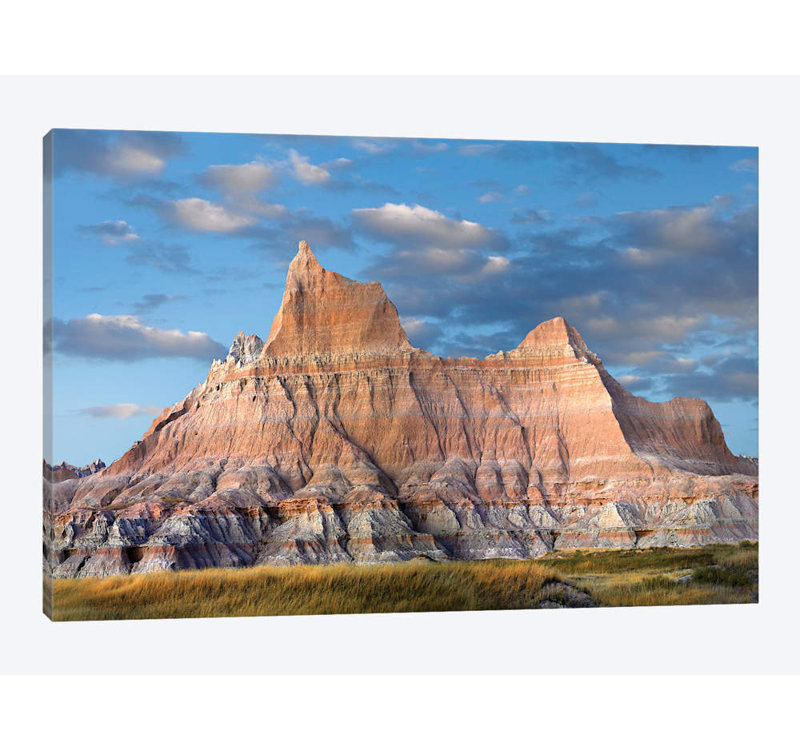 East Urban Home Sandstone Striations And Erosional Features Badlands National Park South Dakota Photographic Print On Canvas Wayfair