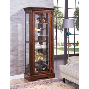 Go to store & view more images Astoria Grand Emelle Lighted Curio Cabinet