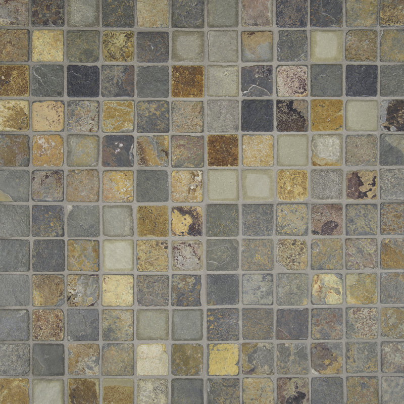 Msi 2 X Slate Mosaic Tile In California Gold Wayfair 2 X Slate Mosaic Tile In California Gold