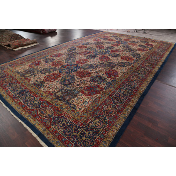 Bloomsbury Market Blairview Agra Taj Mahal Oriental Hand Knotted Wool Red Burgundy Area Rug Wayfair