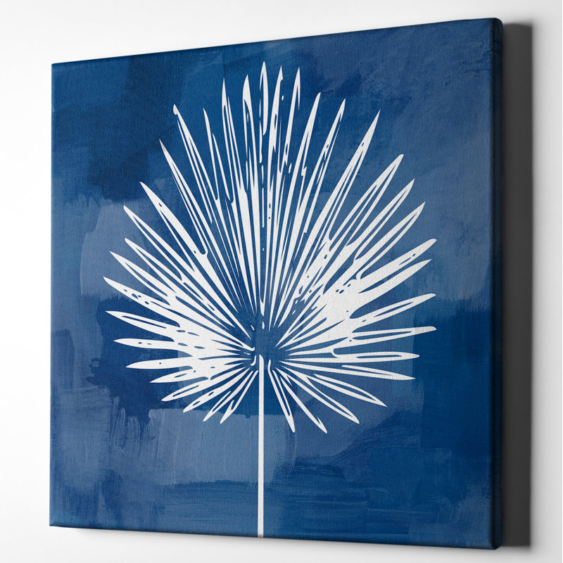 Wrought Studio Painted Sky Palm Leaf Acrylic Painting Print On