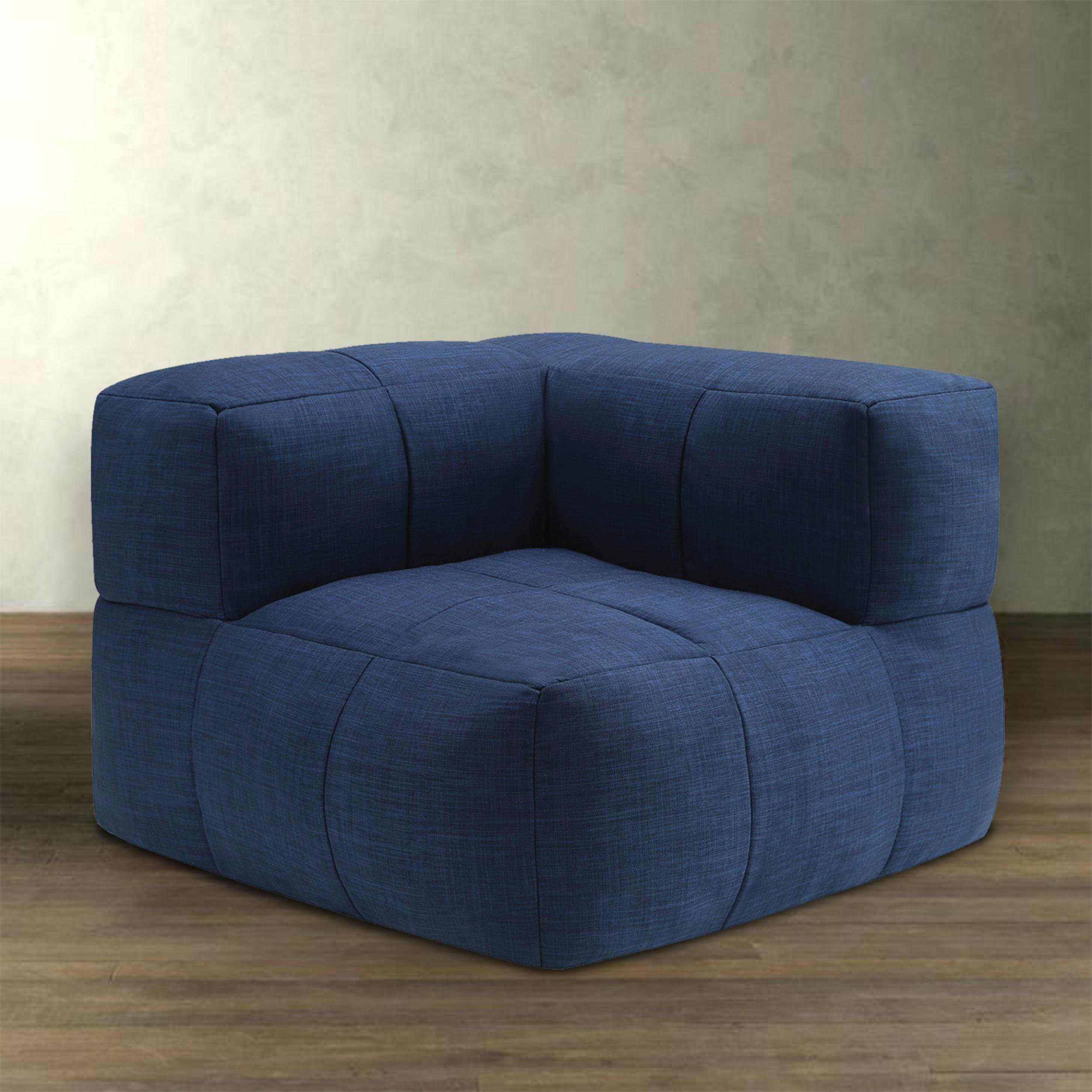 Comfortable Fabric And Foam Corner Medium Bean Bag Chair