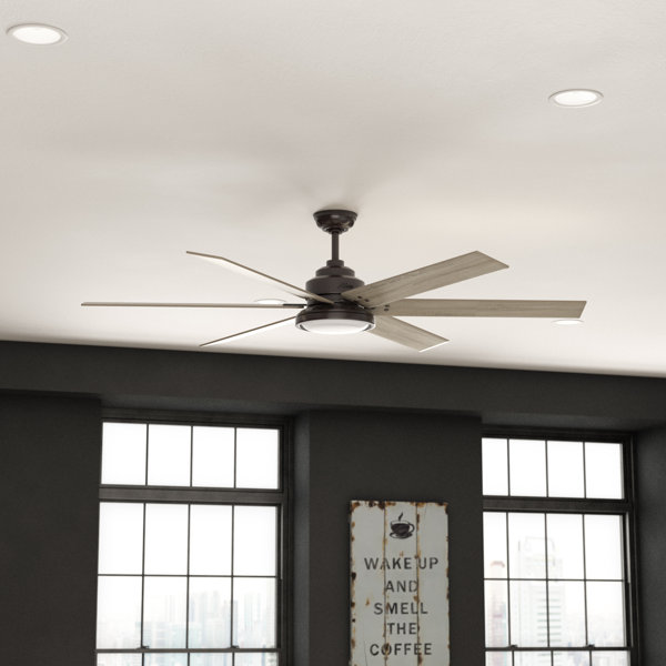 Hunter Fan 70 Warrant 6 Blade Led Standard Ceiling Fan With Wall Control And Light Kit Included Reviews Wayfair
