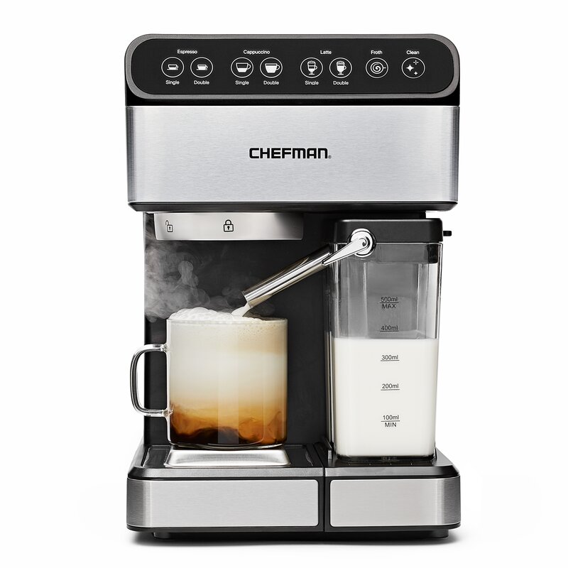 Chefman 1.8-liter Stainless Steel Espresso Machine & Reviews | Wayfair