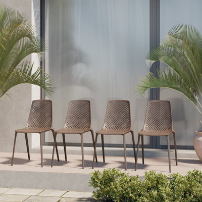 Alyisa 4 Piece Valencia Side Patio Dining Chair Set