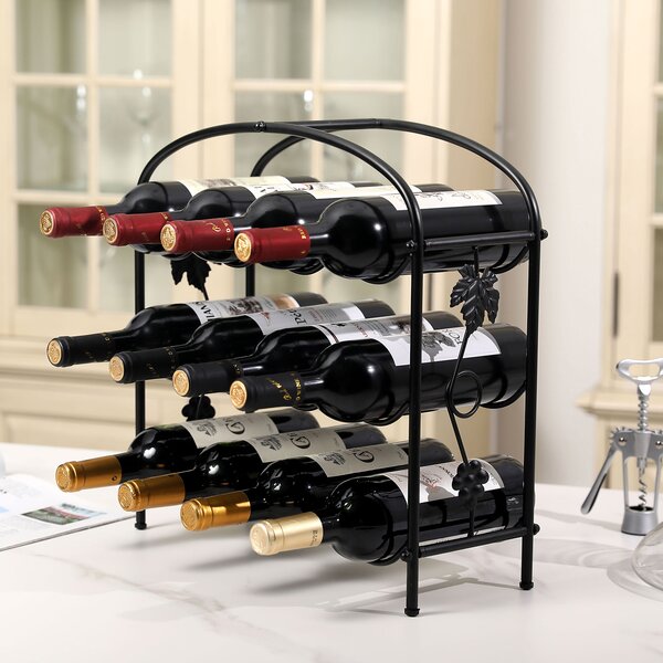 Alessi 1pc Red Wine Stand Wine Storage Organizer Iron Wine Frame Wine Display Rack 