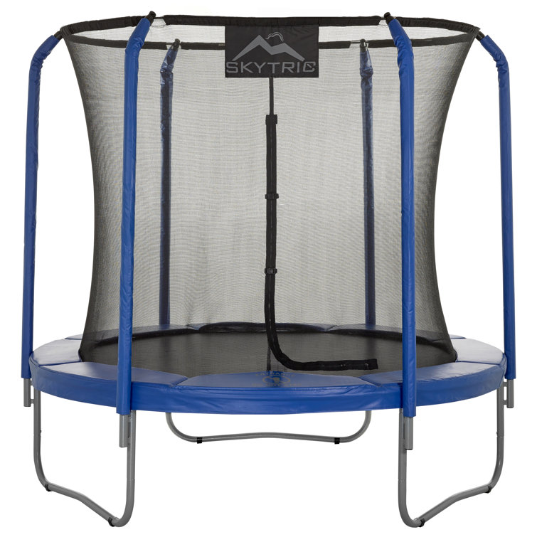 Upper Bounce Skytric 8 Round Backyard Trampoline With Safety Enclosure Reviews Wayfair