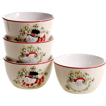 The Holiday Aisle Very Merry Dip Bowl And Spoon Set Wayfair
