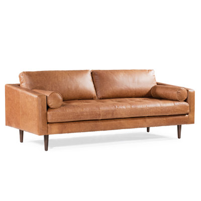 Foundry Select Kate Leather Sofa Reviews Wayfair