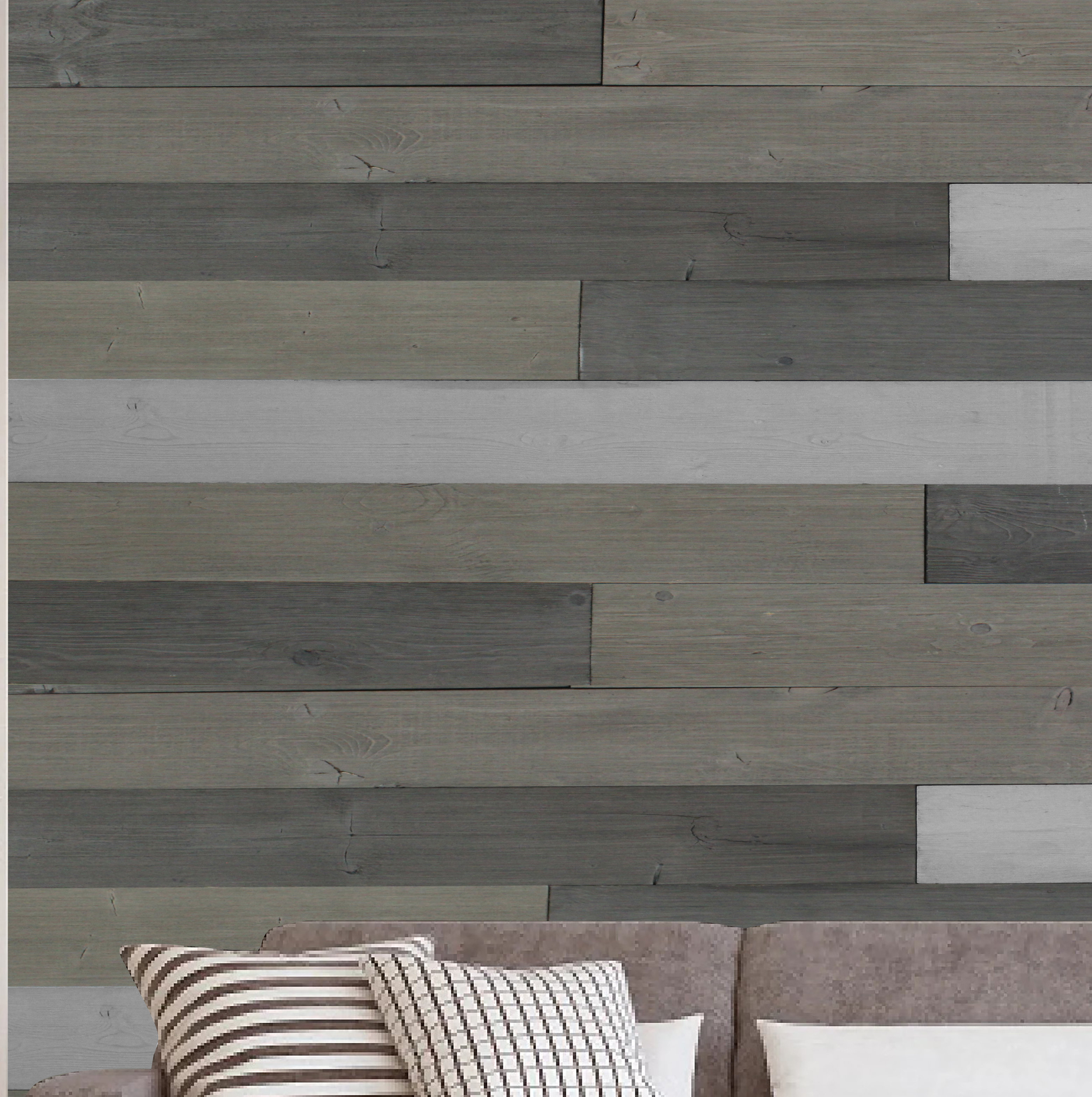 Porpora 5" x 46.5" Peel and Stick Shiplap Wall Paneling in Gray Wayfair