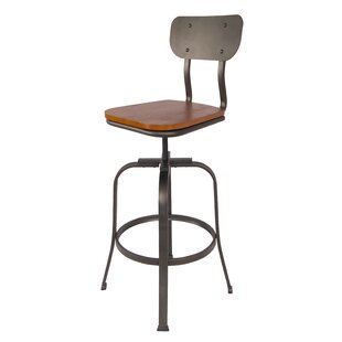 Iron Saddle Copper Barstool garon adjustable height swivel bar stool set of 2