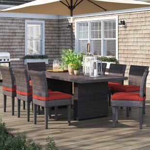 Tegan 7 Piece Outdoor Patio Dining Set with Cushions