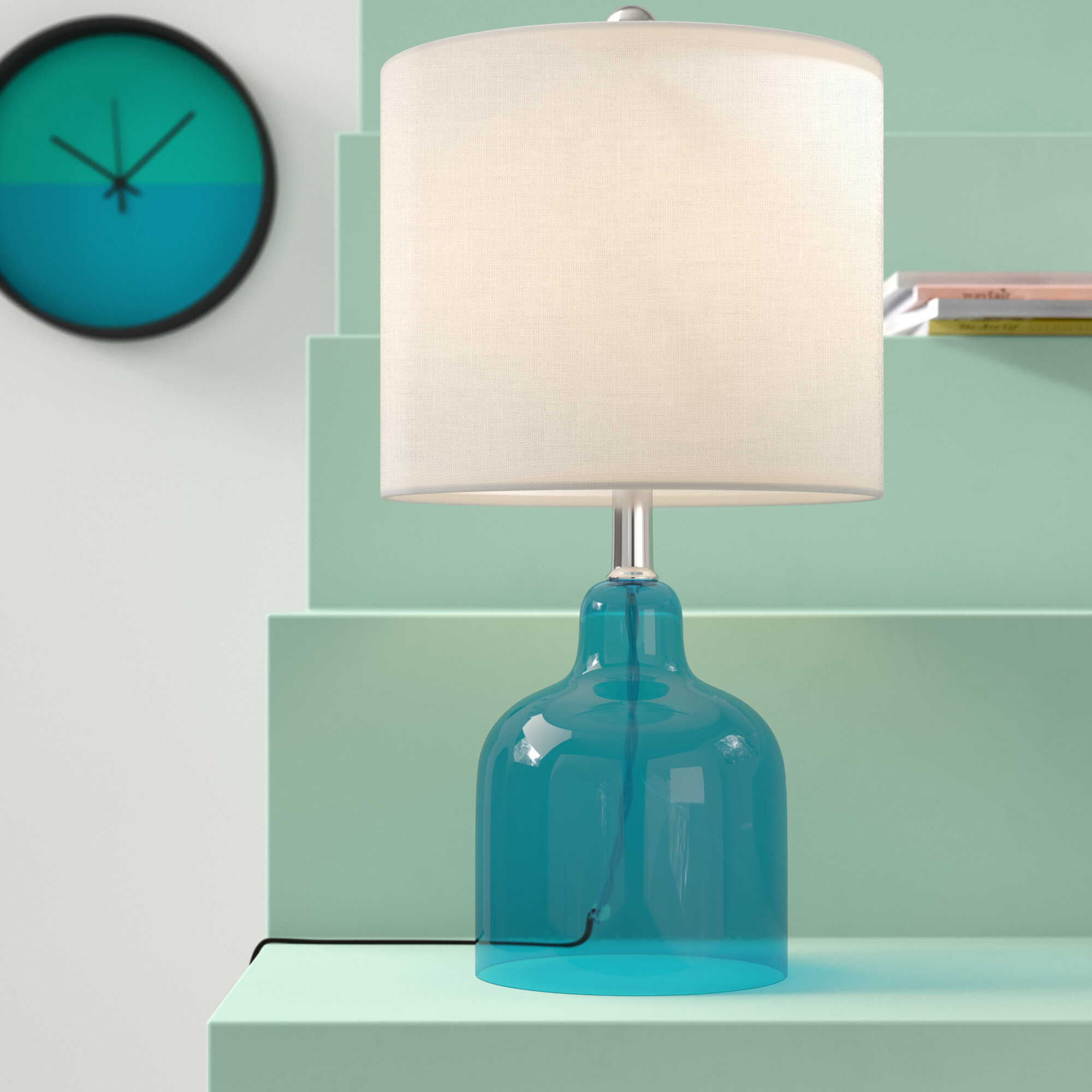 teal bedside lamp