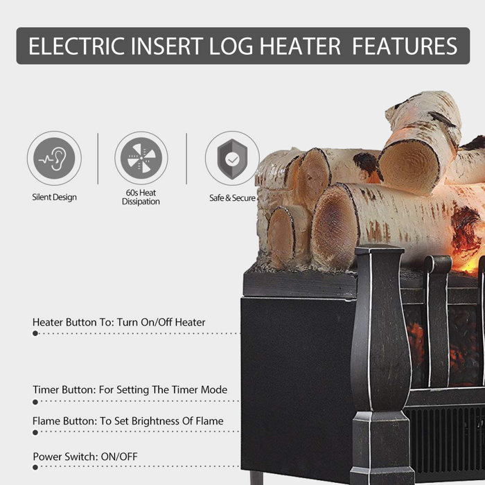 Red Barrel Studio Friedrich Electric Fireplace Logs Wayfair Ca