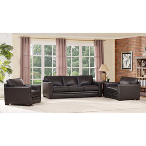 Trent Austin Design Neil Leather 3 Piece Living Room Set Trent Austin Design Neil Leather 3 Piece Living Room Set