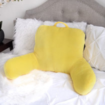 yellow backrest pillow