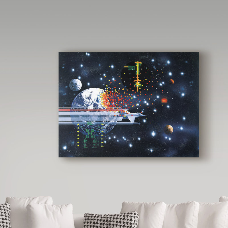 Ebern Designs Conquering Space Acrylic Painting Print On Wrapped
