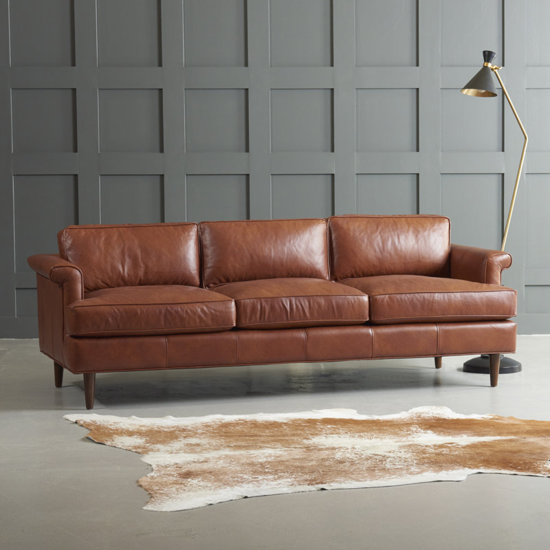 Wayfair Custom Upholstery Carson Leather Sofa Reviews Wayfair Custom Upholstery Carson