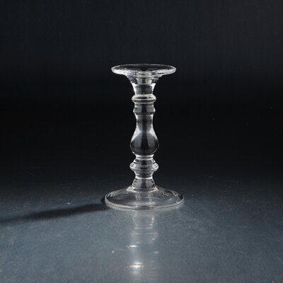 Glass Candlestick House of Hampton® Size: 8