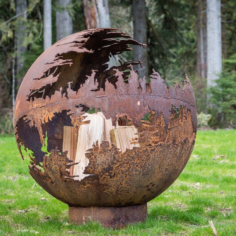 Cedar Creek Sculptures Death Star Steel Fire Pit Wayfair