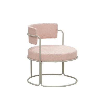 Paradiso Patio Chair with Cushion (Set of 2) iSiMAR Frame Color: Pastel Pink, Cushion Color: Prades Valley