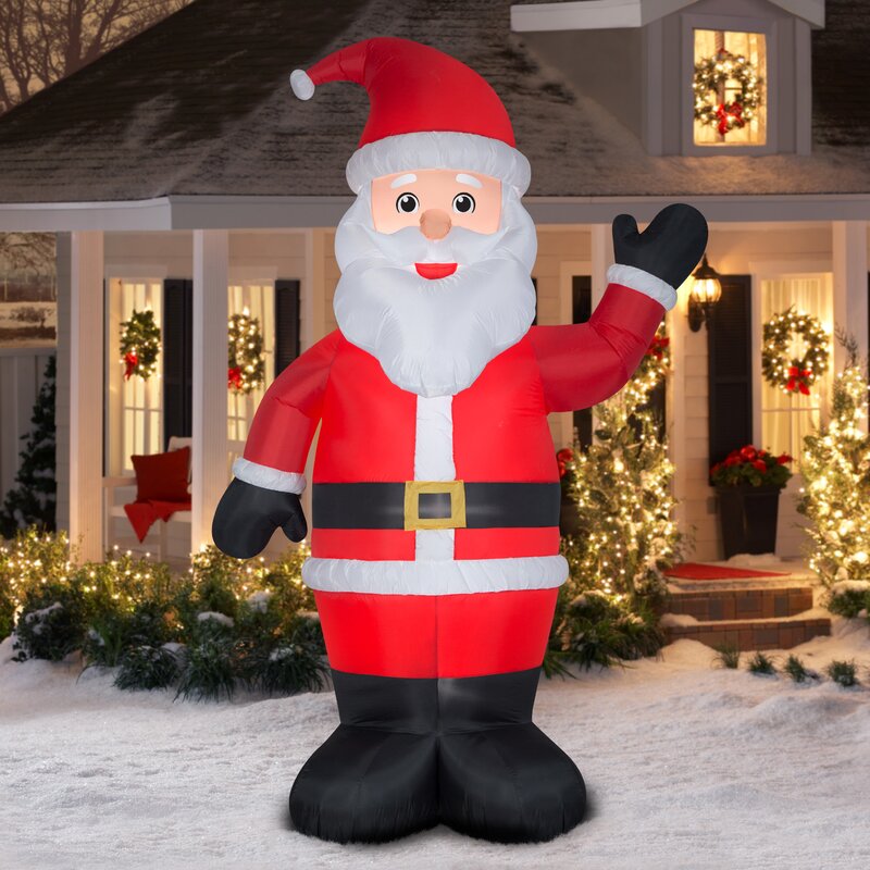 The Holiday Aisle® Giant Santa Inflatable | Wayfair
