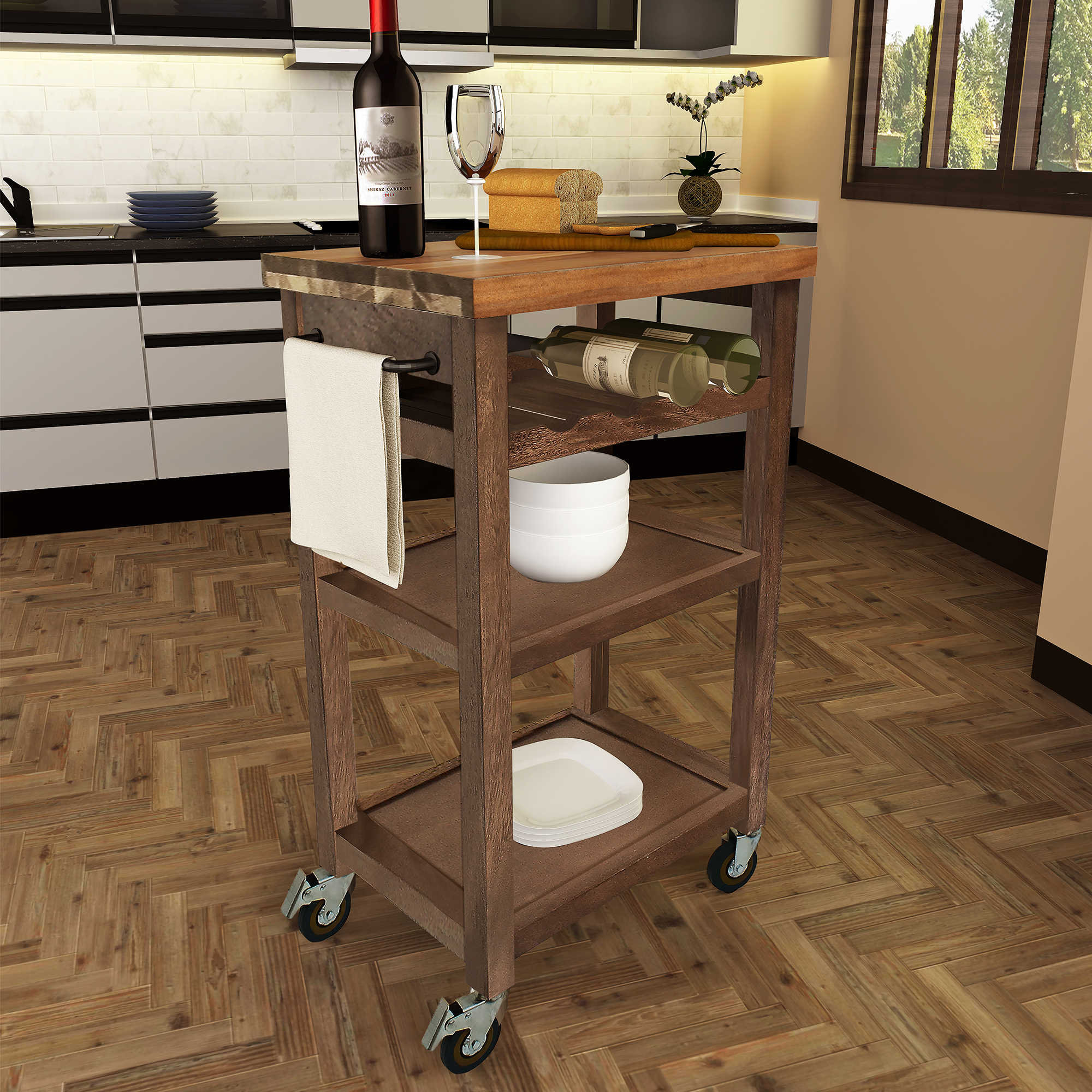 Red Barrel Studio Corinna Kitchen Cart Reviews Wayfair Ca Red Barrel Studio Corinna Kitchen Cart