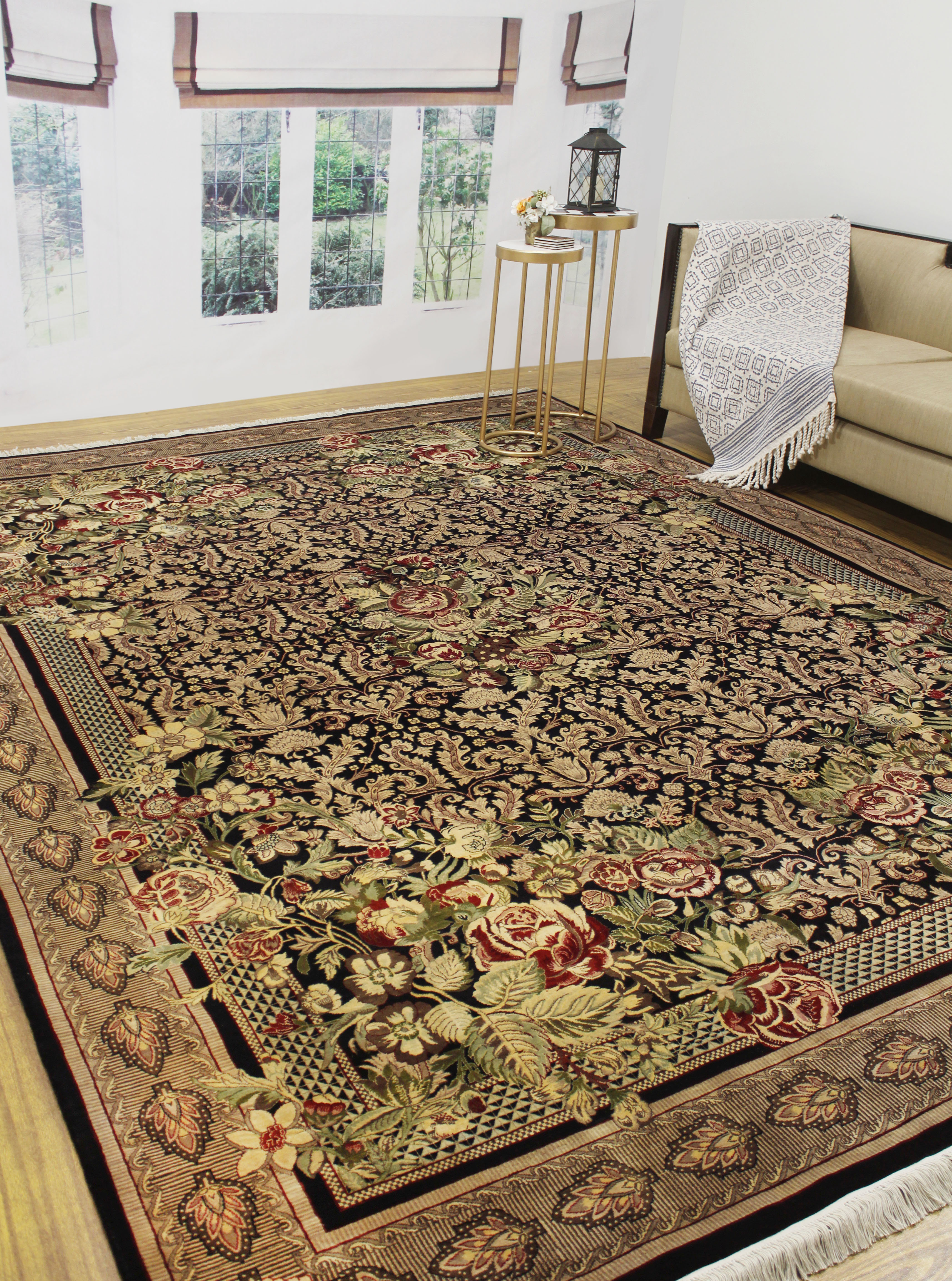 Renaissance Vintage Distressed Peal Home Room Office Area Rug Carpet 5/' X 7/'