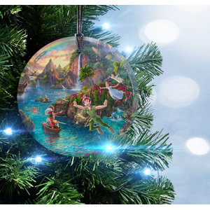 Disney Peter Pan's Neverland Glass StarFire Prints Ornament
