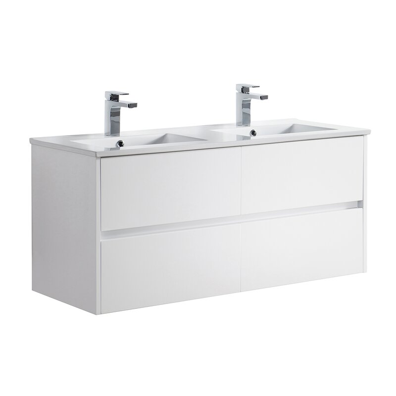 Blossom 48" Wall Mounted Double Bathroom Vanity Base Only ...