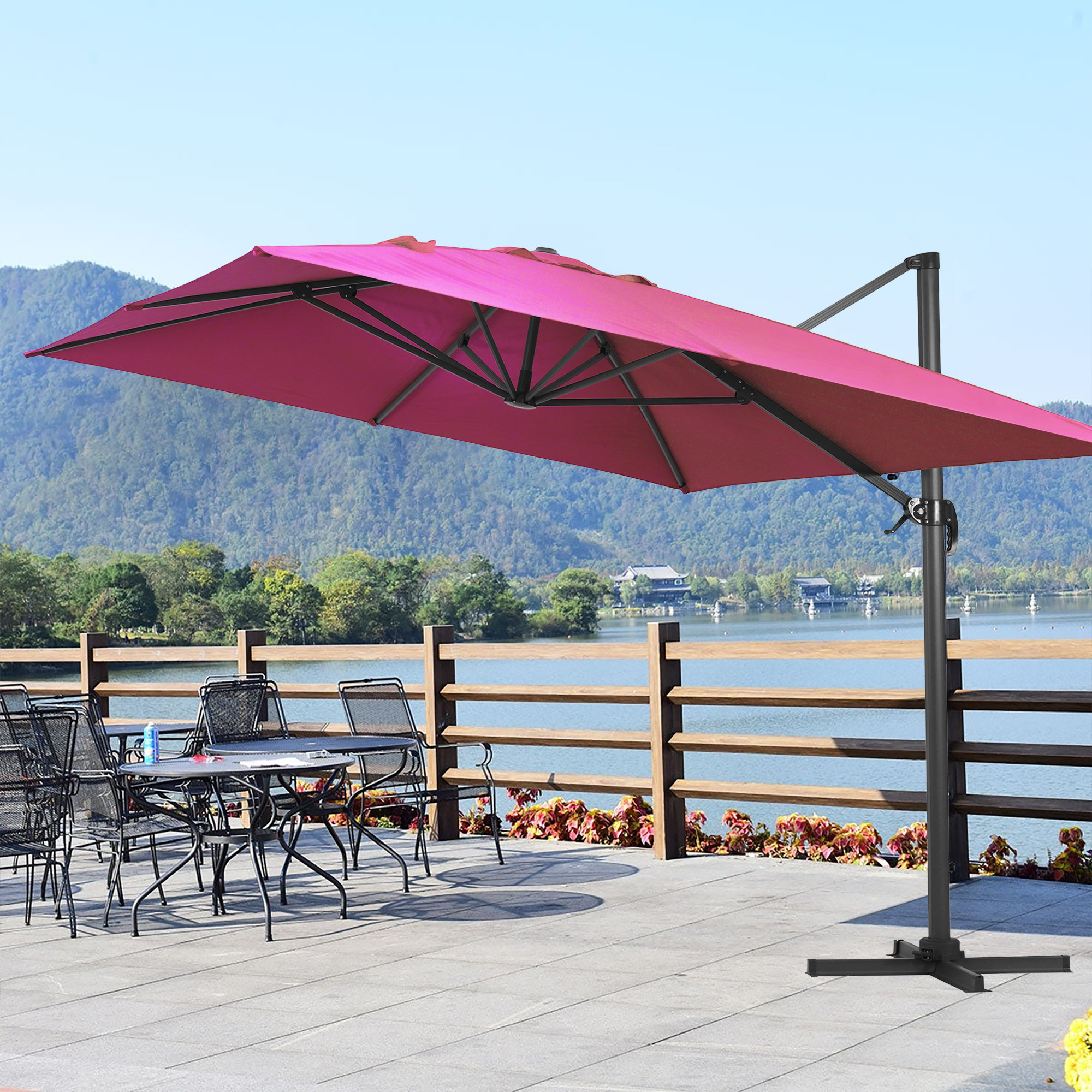 wind resistant cantilever umbrella