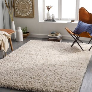 Small Large Thick Plain Soft Cream Shaggy Living Room Rug Bedroom Floor Rugs NEW 