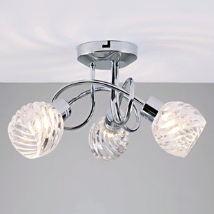 Tanner 3 Light Copper Ceiling Fitting 
