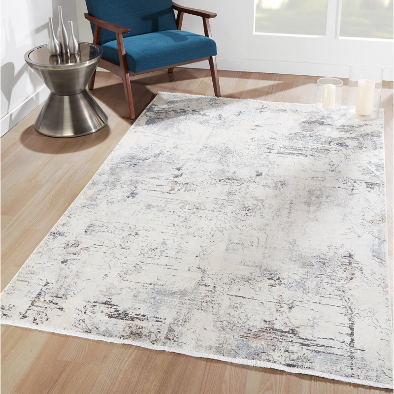 17 Stories Minor Power Loom Gray Rug Reviews Wayfair