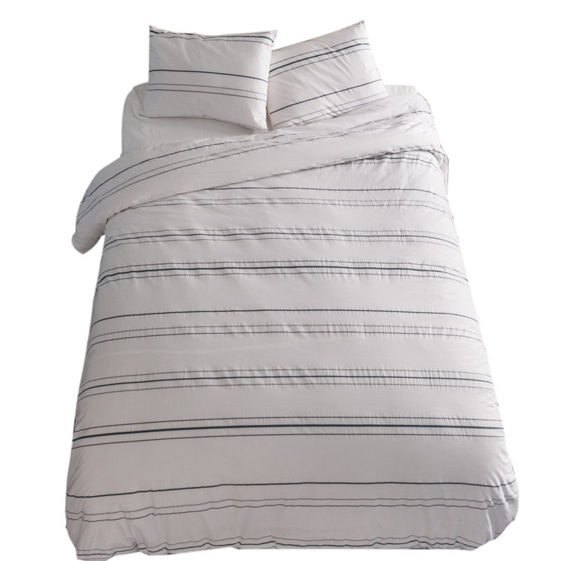 Gracie Oaks Daye Cotton Yarn Dyed Horizontal Ticking Stripe 3