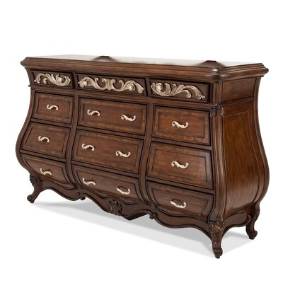 Platine De Royale 12 Drawer Dresser Michael Amini Color Light Espresso