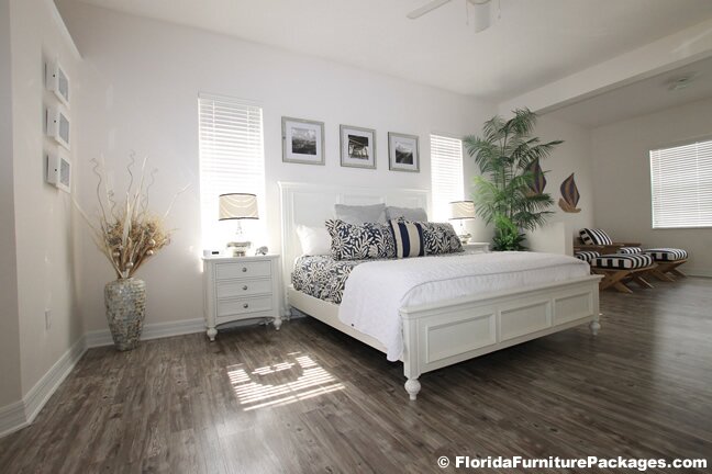 Coastal Bedroom Design Photo by Florida Furniture Packages