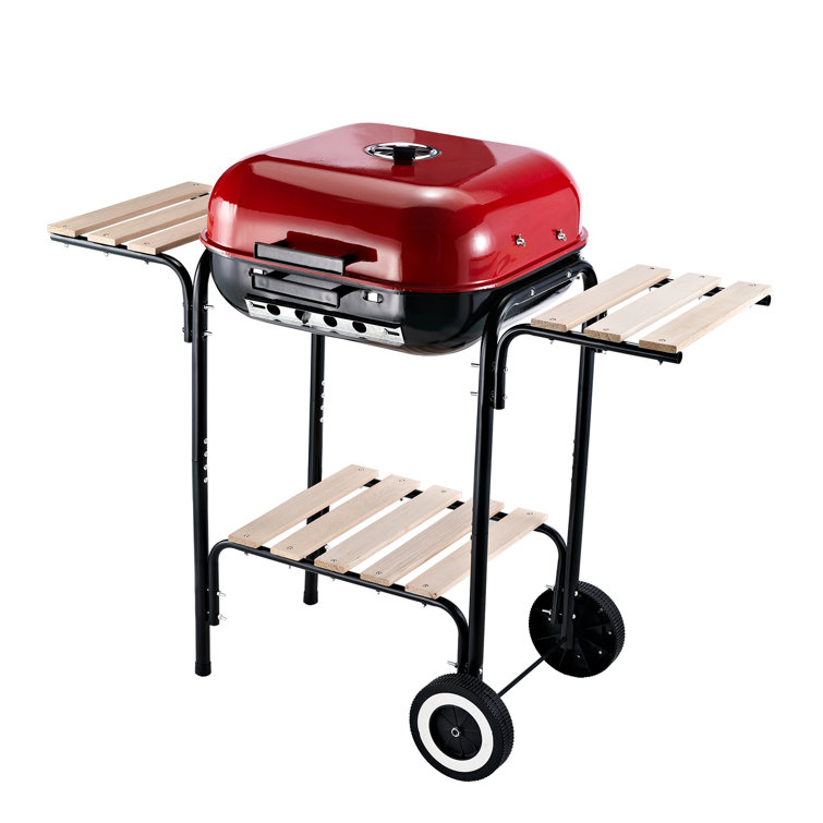 32 Portable Type COSTWAY BBQ Grill Portable Tabletop Barbecue Grill for 4-6 Persons 43 12cm Charcoal BBQ Smoker with Clip for Family Garden Outdoor Cooking Camping Hiking Picnics Barbecue Party