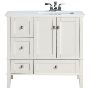 Left Offset Sink Vanity Wayfair Chelsea Right Offset 37 Single Bathroom Vanity Set