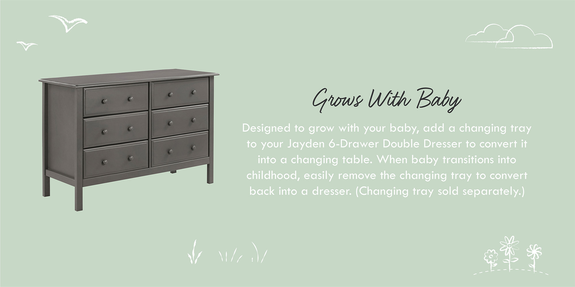 jayden 6 drawer dresser