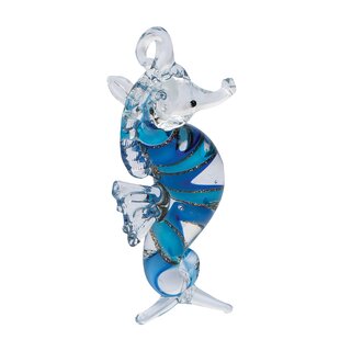 NEW Silver Mille & Ivory Decorative Mille Sea Horse Figure Ornament 