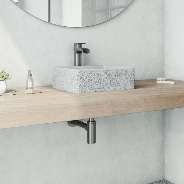 Vigo Handmade Aster Stone Square Vessel Bathroom Sink With Faucet Reviews Wayfair