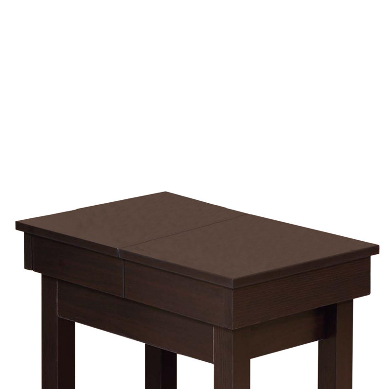 Winston Porter Cazares Wooden Chairside End Table With Storage Wayfair