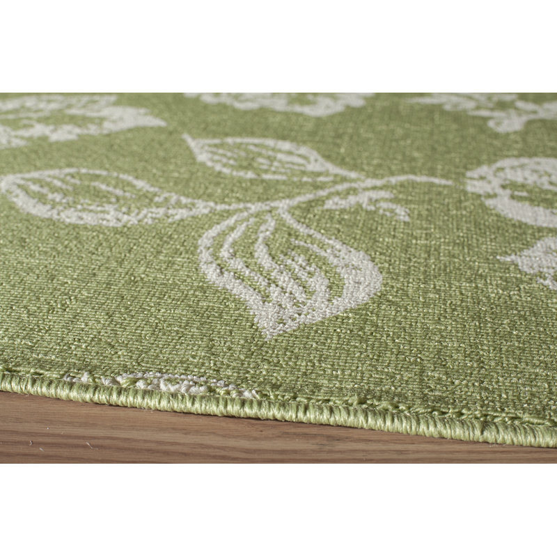 Ophelia Co Kofi Fl Green White Indoor Outdoor Area Rug Ophelia Co Kofi Fl Green White