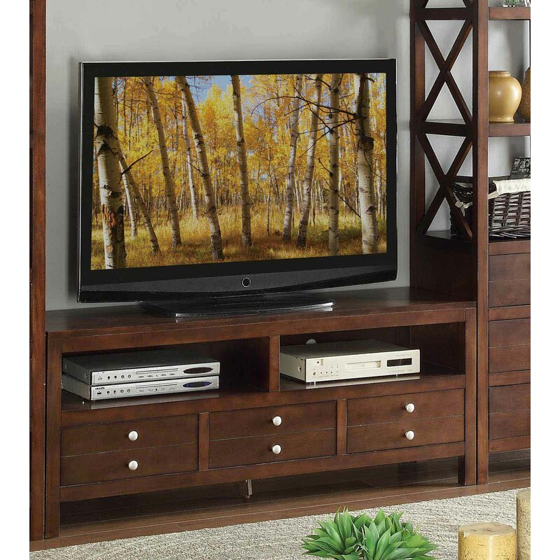 Red Barrel Studio® Lepage Solid Wood TV Stand for TVs up ...