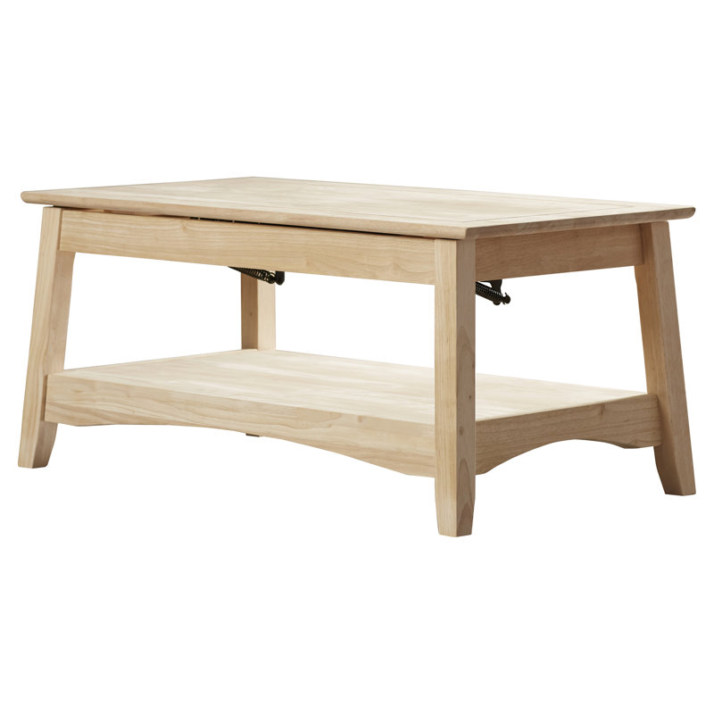Mistana Table Basse A Plateau Relevable Extensible En Bois Massif