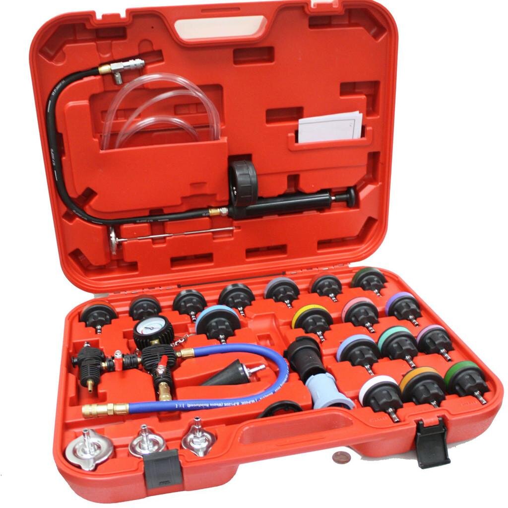 28 PCS Adapters Radiator Pressure Tester Kit Coolant Vacuum Type Cooling System 