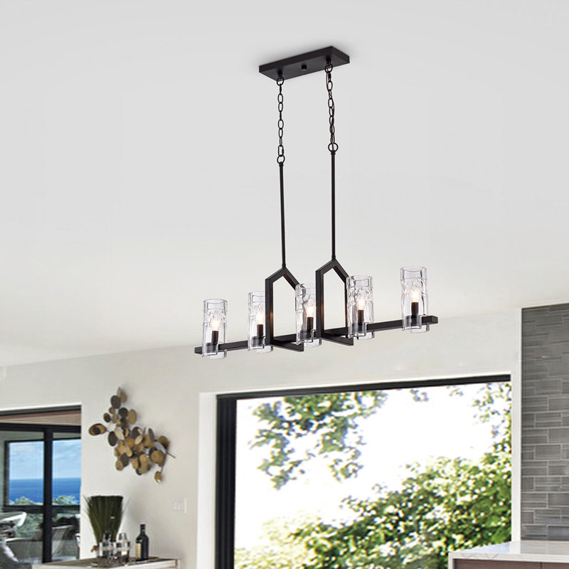 Breakwater Bay Bevill 5 Light Kitchen Island Linear Pendant Wayfair