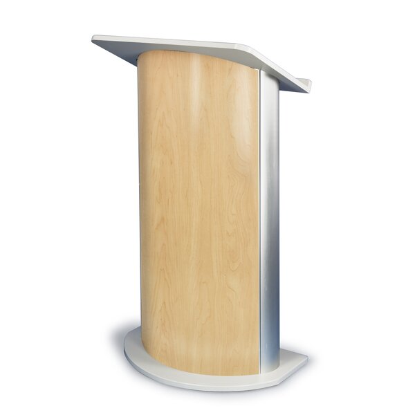 AmpliVox Sound Systems Contemporary Curved Panel Lectern | Wayfair