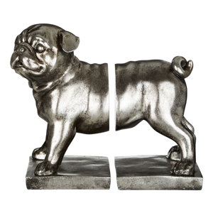 2-tlg. Buchstützen Pug von Castleton Home